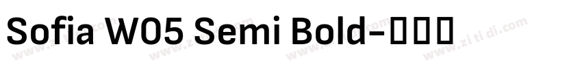 Sofia W05 Semi Bold字体转换